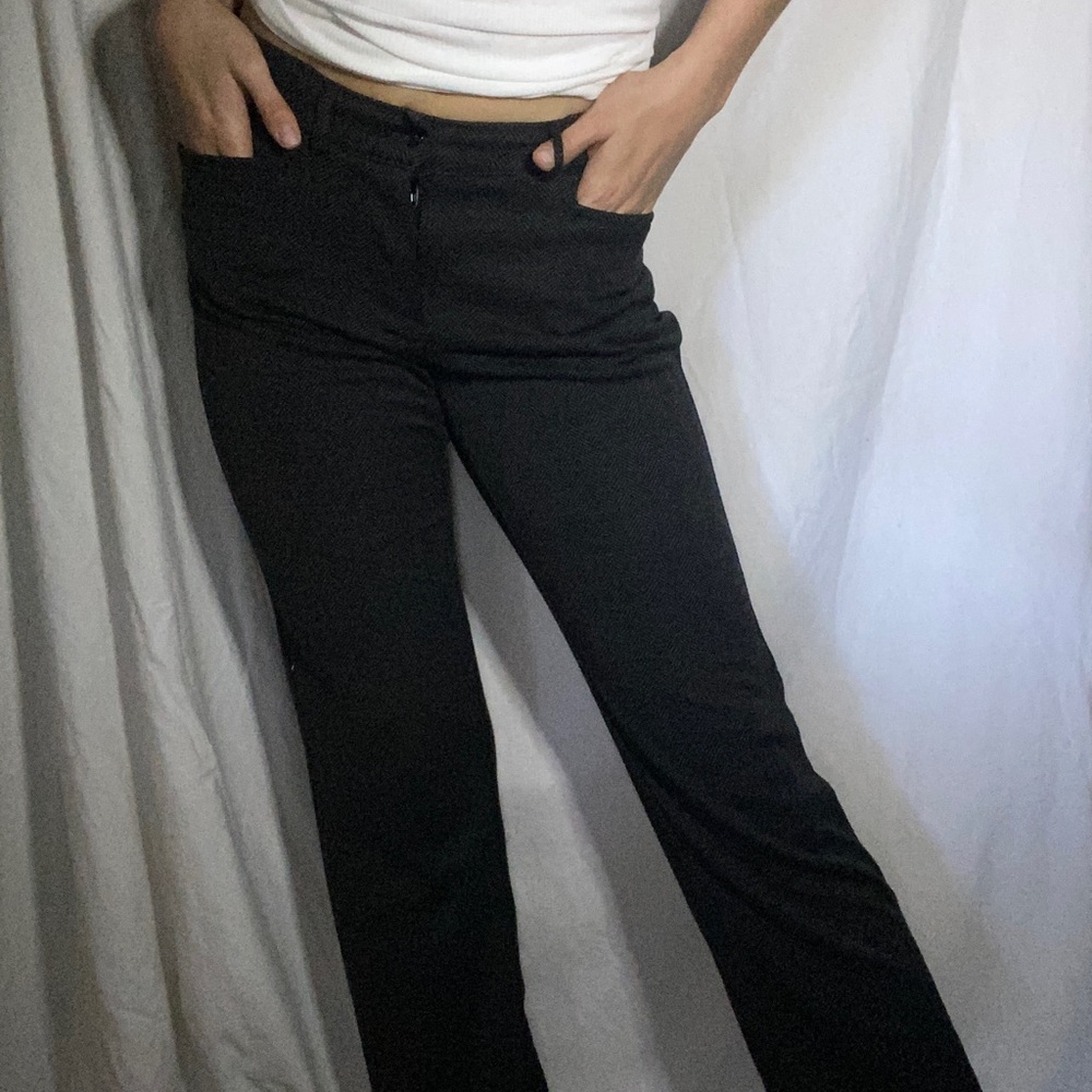 Houndstooth thrifted relaxed trouser